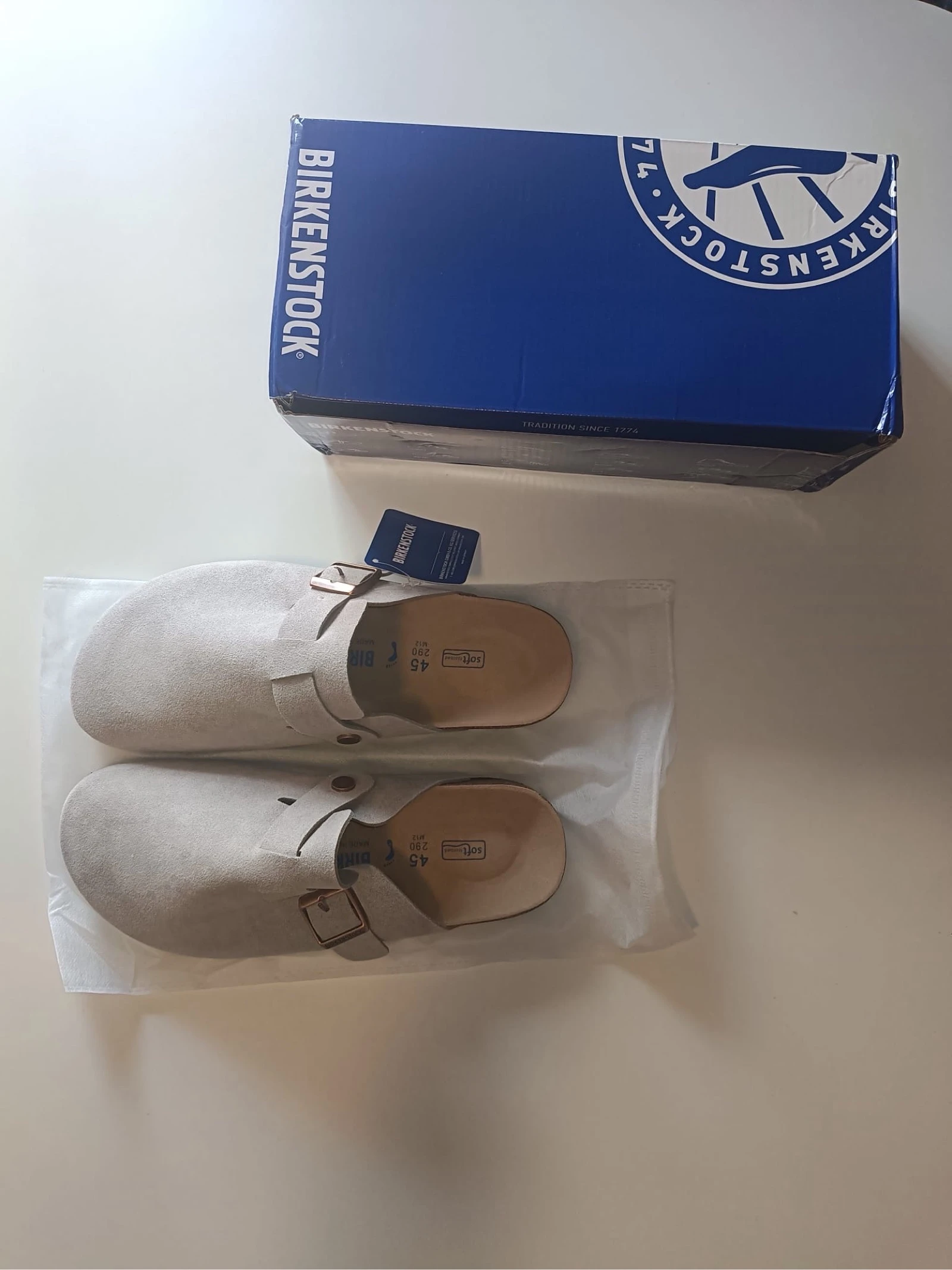 Birkenstock Boston soft blancas talla 45